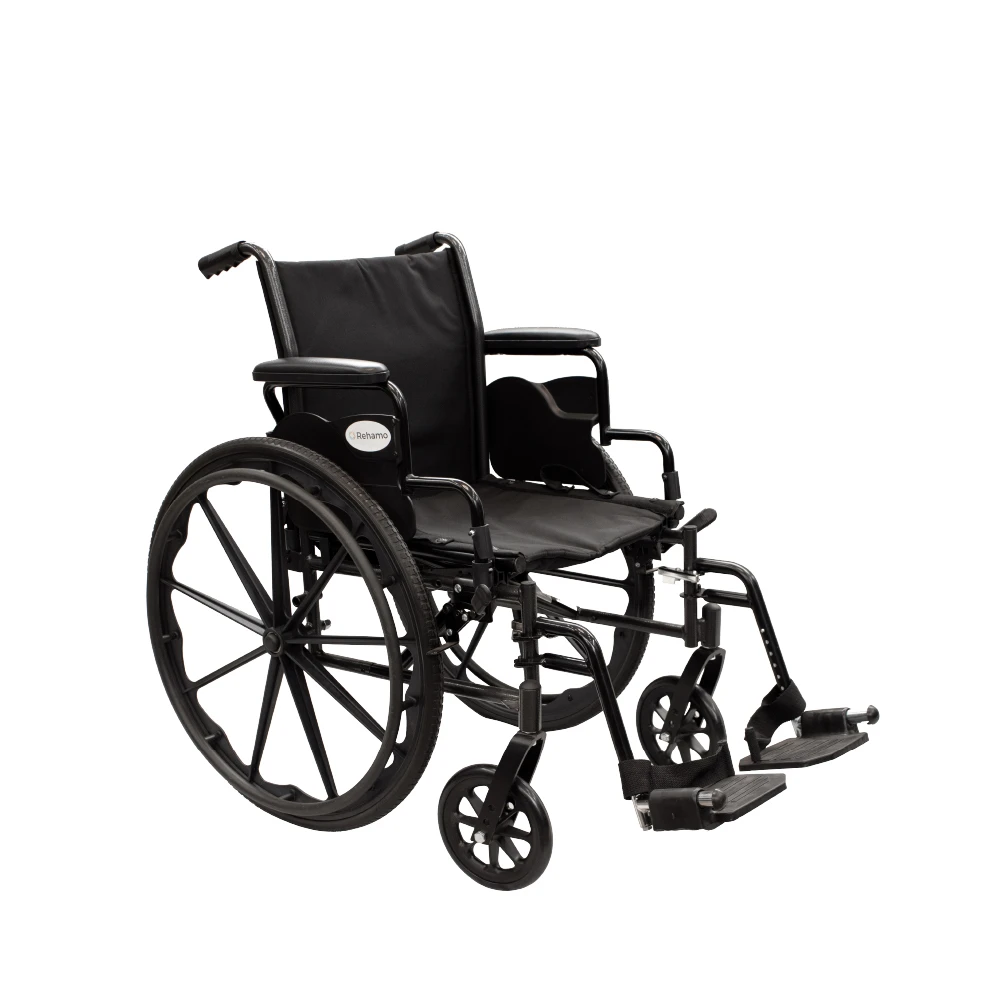Foldable M-Steel Frame Wheelchair with Flip-Back Armrest