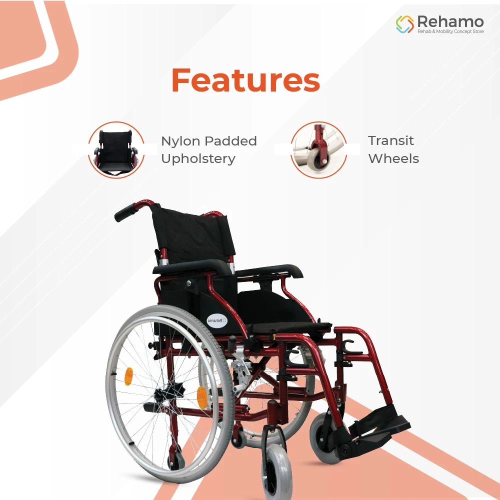 Foldable Aluminium Frame Lightweight Wheelchair