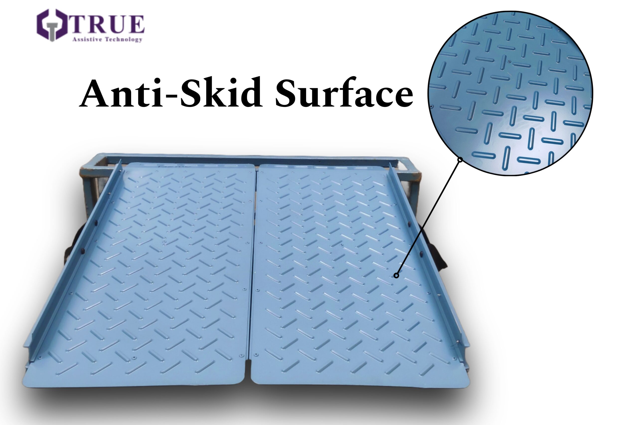 Anti skid surface ramp