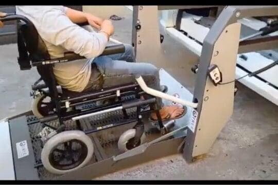 A sturdy wheelchair lift
