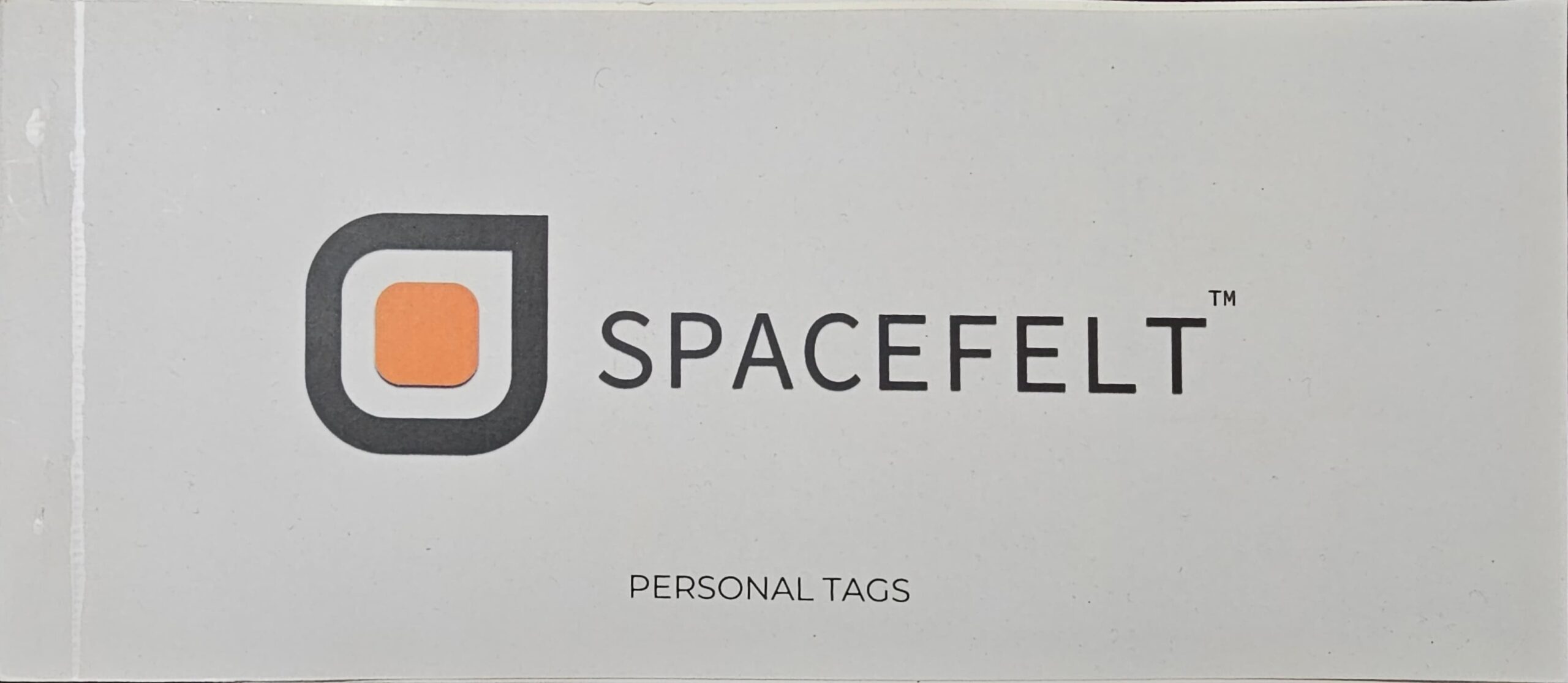 Front cover of the Spacefelt labelling booklet featuring the Spacefelt logo and branding on a white background.