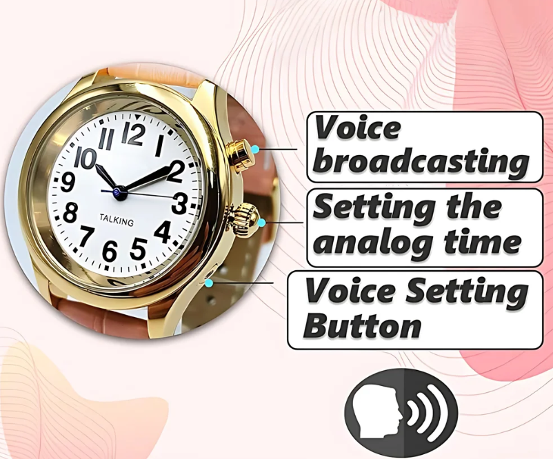 Round Talking Low Vision Watch