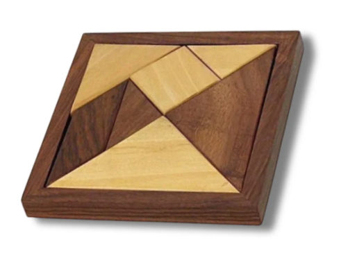 Wooden Tactile Tangram Puzzle Game